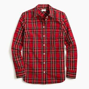 NWT J. Crew Tartan Plaid Button Down Shirt size XS